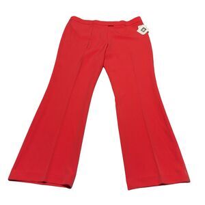 Anne Klein Dress Pants Size 16 Trousers Bright Poppy Red Coral Office Career NWT